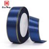 Gift Satin Ribbons Wholesaler 1inch  100% Polyester  Christmas Ribbon  Gold Wired  Edged Satin Ribbon  Roll Accept Print Logo