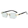 Frameless Fashion Square Sunglasses - Unisex European & American Trend