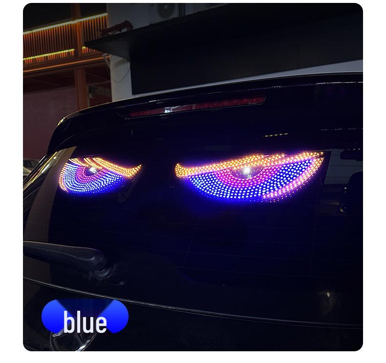 Dynamischer Dämonenaugen LED Autoaufkleber Bildschirm mit USB- und App-Steuerung