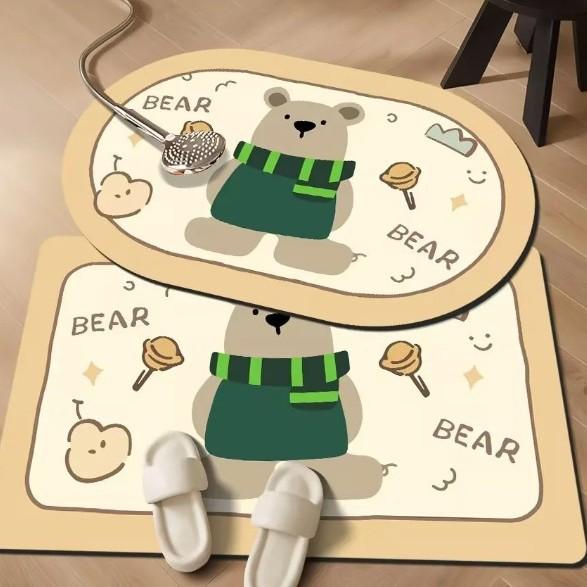 Absorbent Bathroom Mat Toilet Mat Mat Non-slip Household Toilet Door Carpet Cartoon Diatom Mud Mat