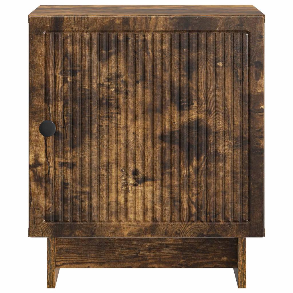 Nightstand Smoked Oak 43 x 34.5 x 50 cm Engineered Wood