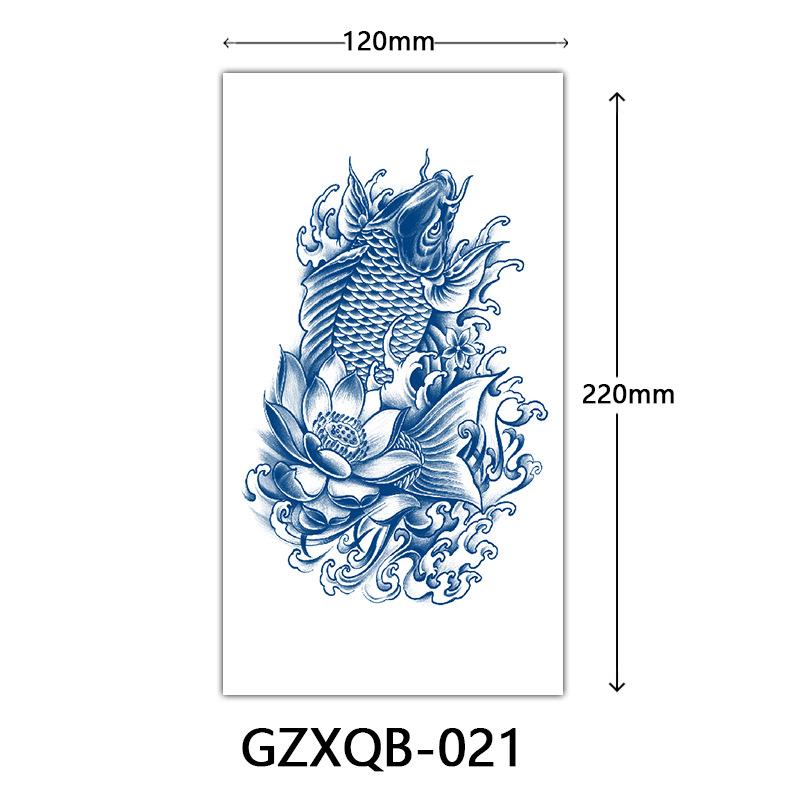 Herbal Half Arm Tattoo Stickers, Big Arm Juice Semi-Permanent Tattoo Stickers, Sweatproof Tattoo