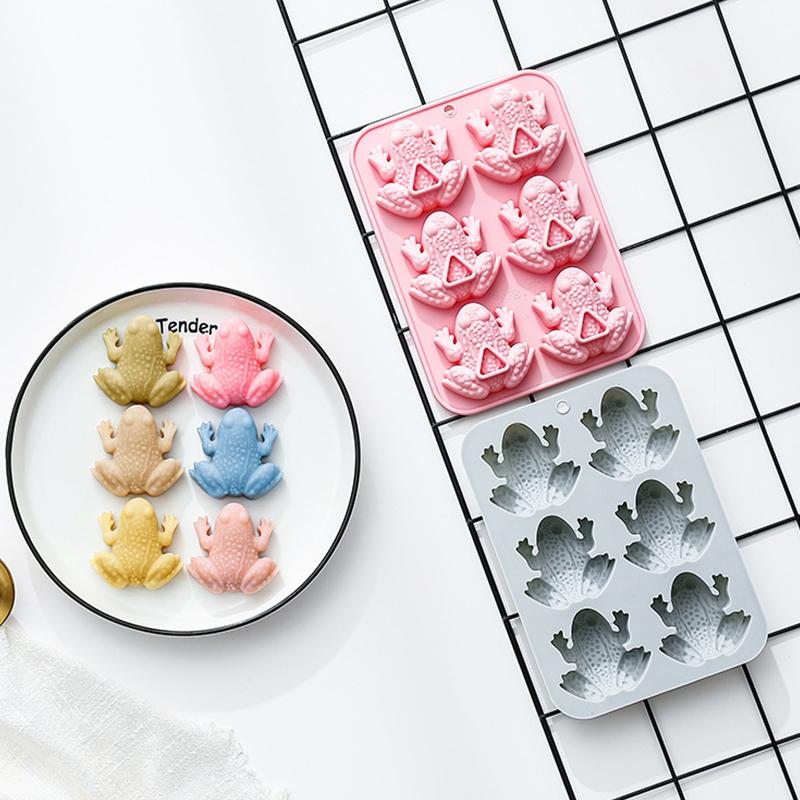 Matrițe Silicon Broaște cu 6 Găuri Matriță Fondant Bomboane Ciocolată Broaște de Paște Matriță Rășină Epoxidică Accesorii Decorare Tort Coacere