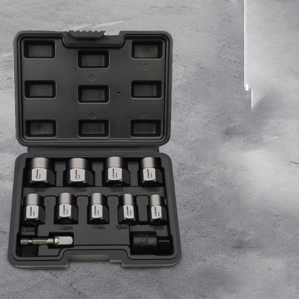Reverse Thread Bolt Extractor Kit Carbon Steel Screw Remover Tool Screw Extractor Set  DIY Home