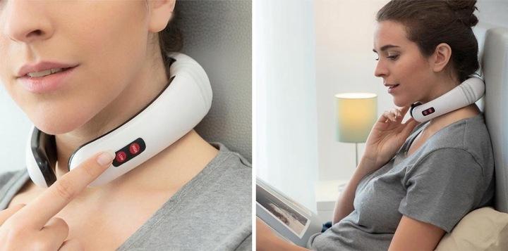 Masażer Elektrostymulator Szyi Karku Tens Ems 2W1 Elektrody Terapia Prądem