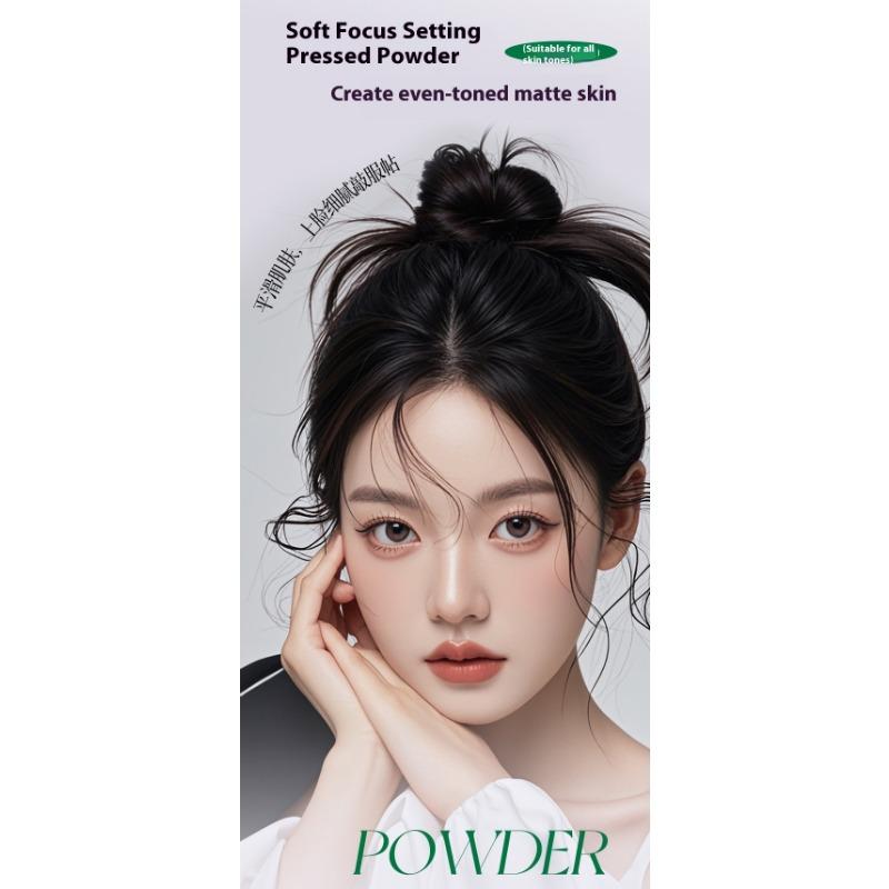 Sametový pudr s jemnou mlhou, make-upový pudr, kontrola mastnoty, voděodolný, dlouhotrvající, matný, přirozený, nahý make-up, pudr