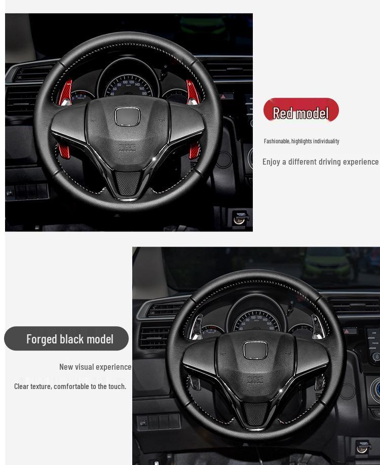 T-Carbon Carbon Fiber Shift Paddles for Honda Fit Vezel - Extended Steering Wheel Mod.
