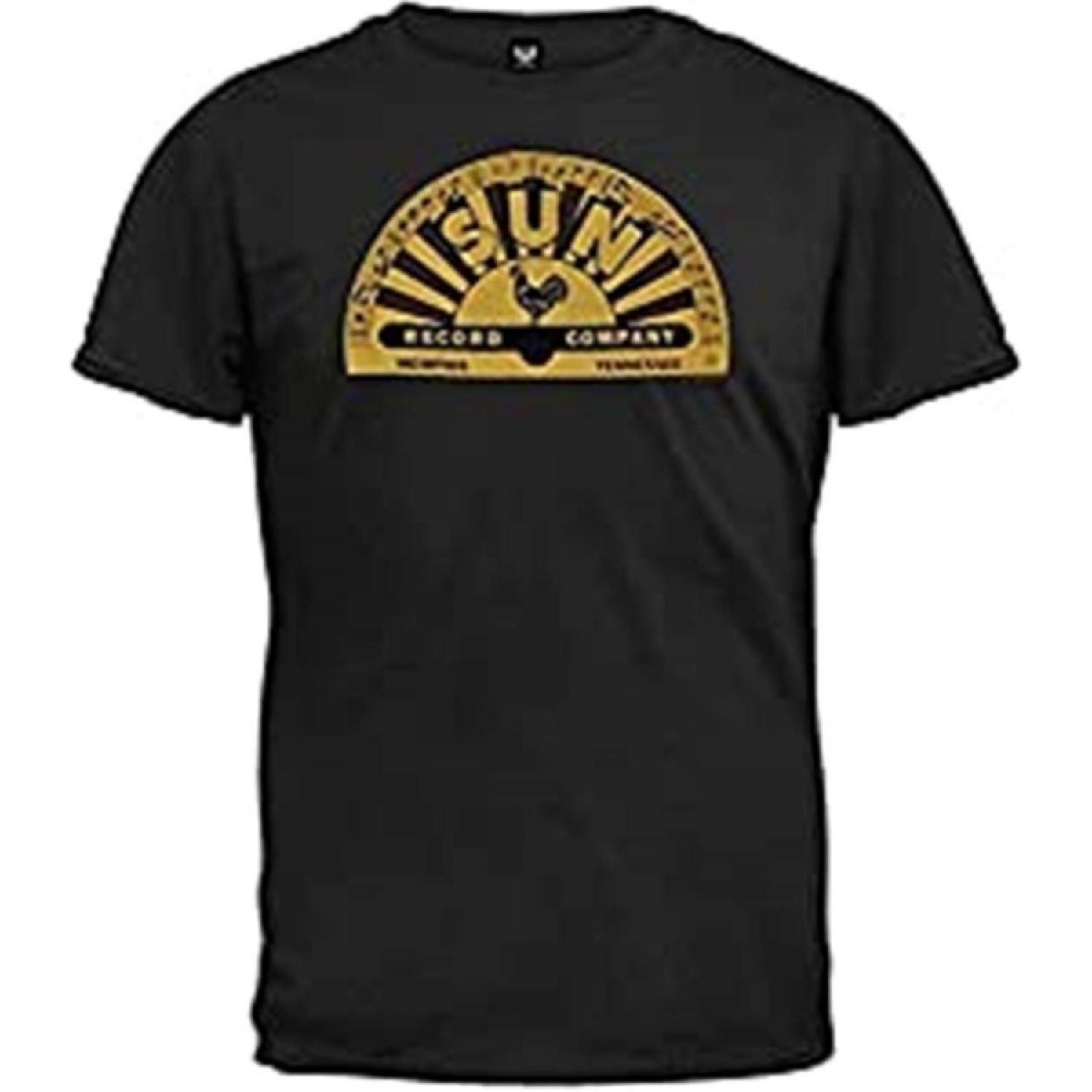 Sun Records Mens Memphis Logo T-Shirt, Black, XX-Large S