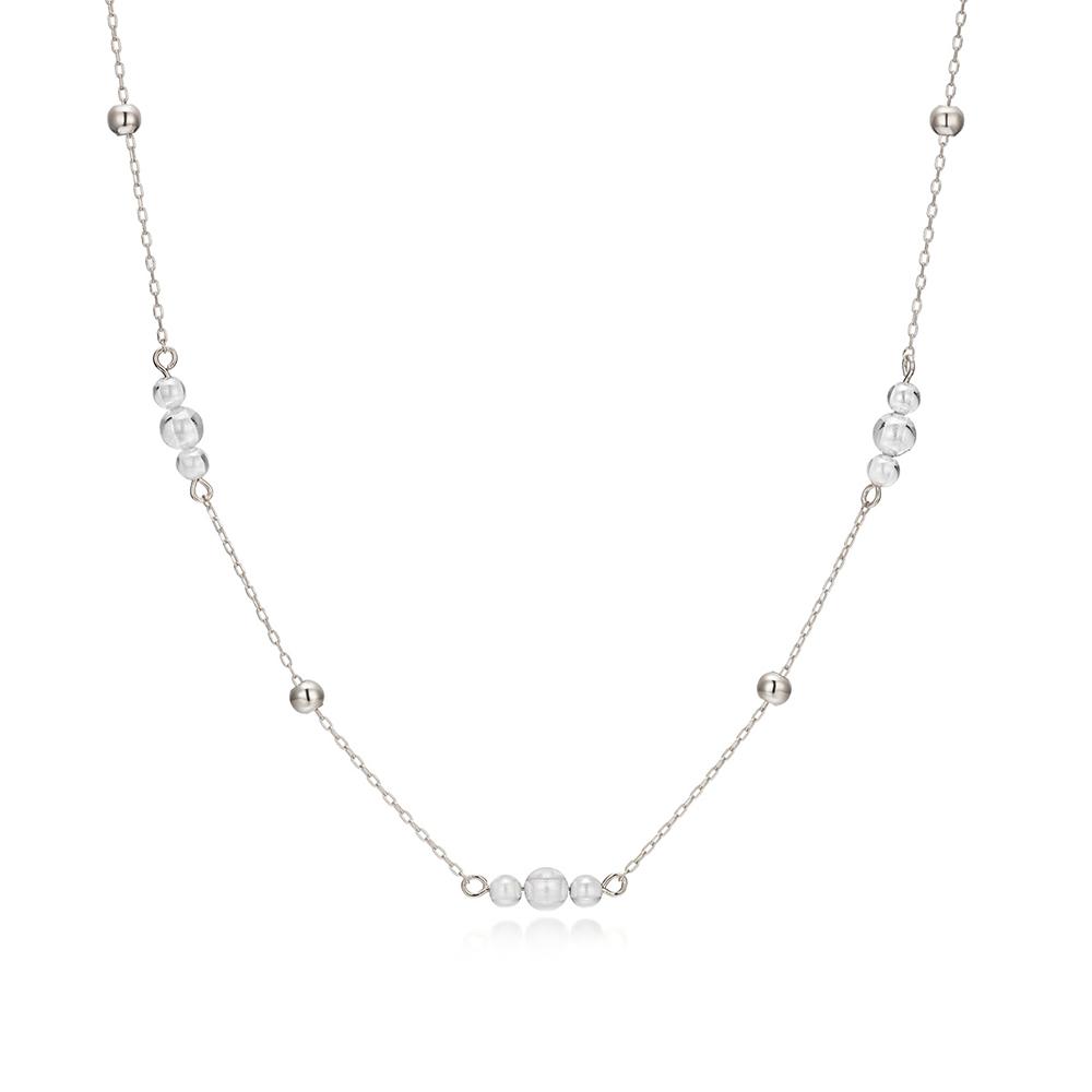 Paigeflynn [Silver 925] Bubble Dew Sliding Pattern Necklace