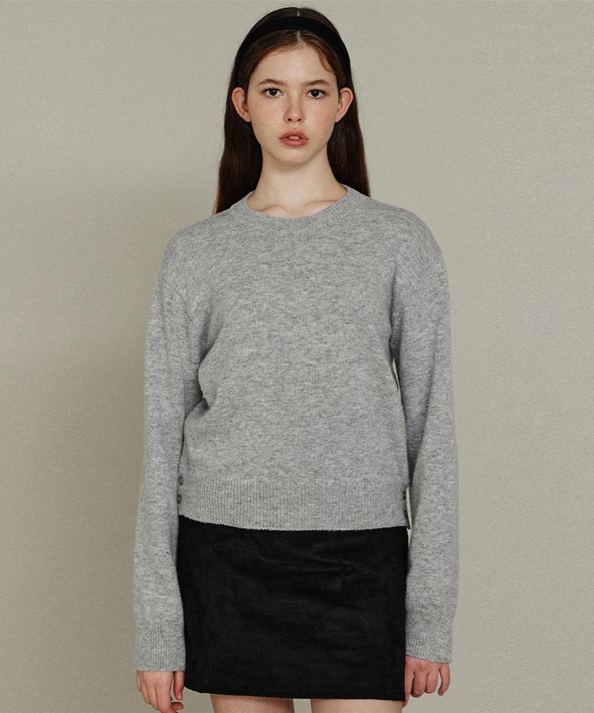 ITOV SEOUL Slit Button Round Knit Mg