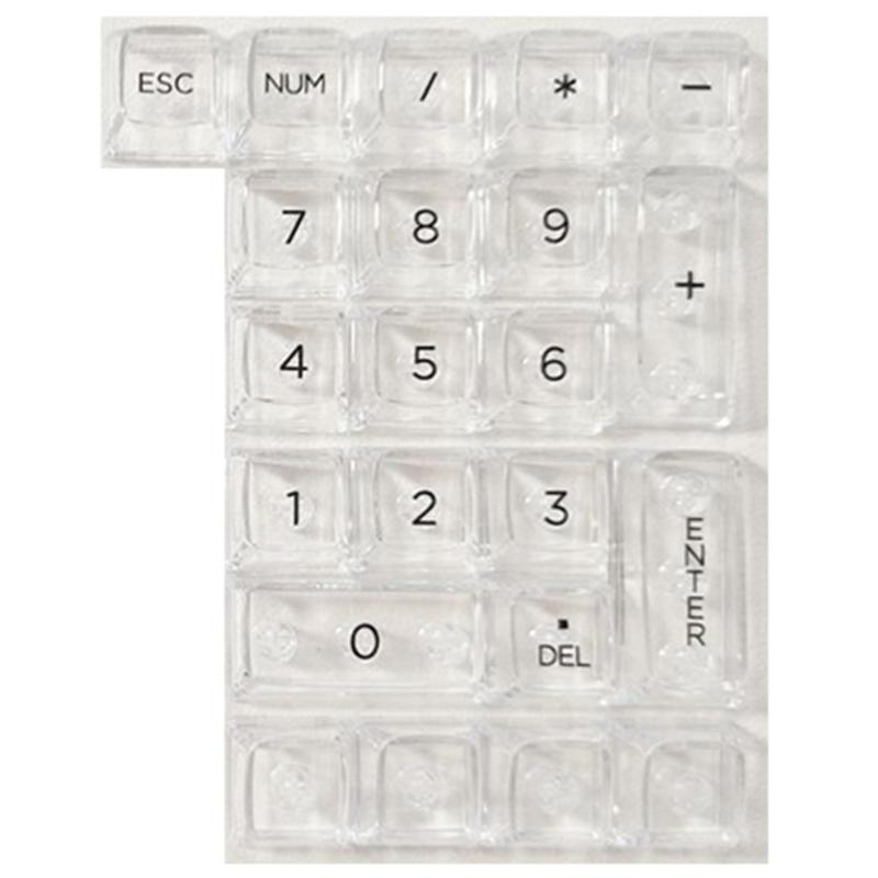 

22Piece Ice Effect Light Through Keycaps for Number Pads Easy Install MX Keycap Upgrade Typing Experience 1 белый