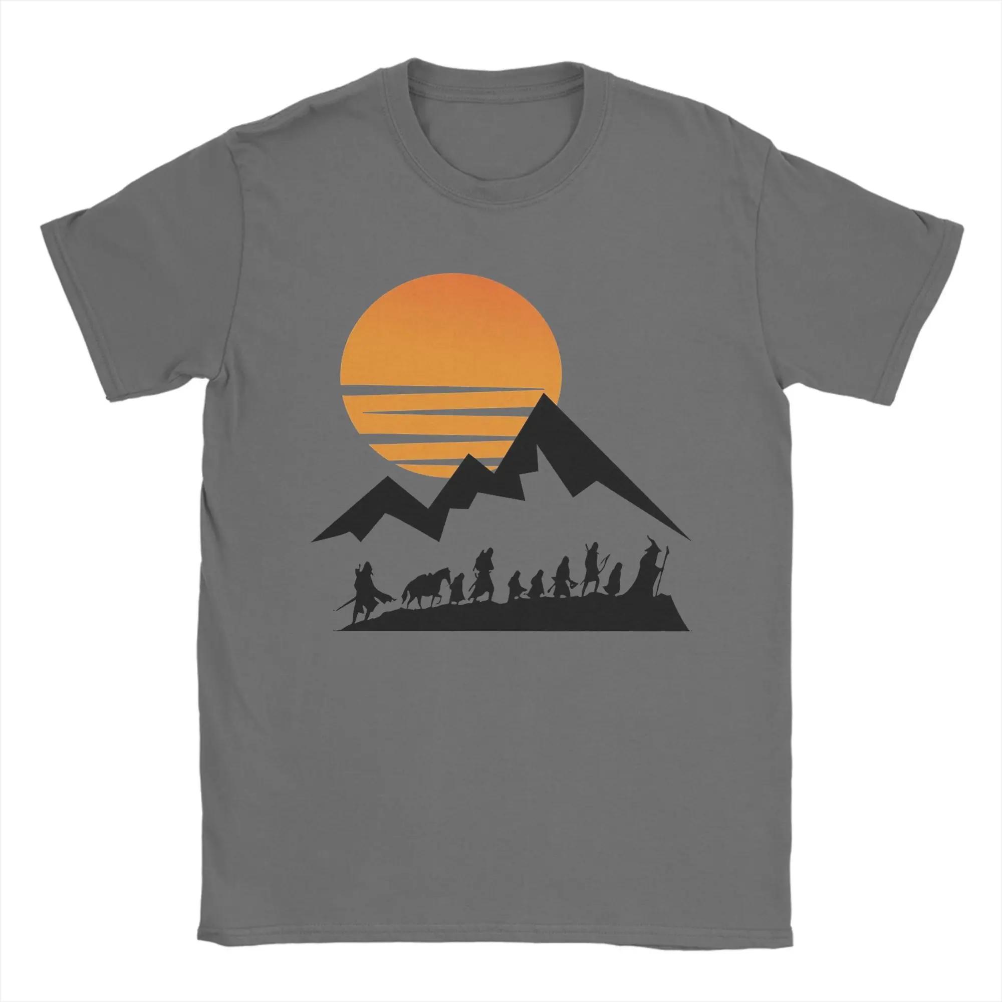 Fellowship Journey Mountains Sunrise Graphic Tee Unisex Breathable Cotton Short Sleeve TShirt S