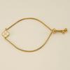 Stainless Steel Shell Clover Letter Bracelet Unique Design Fashionable Wrist Jewelry for Women