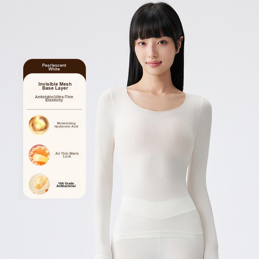 Ultra Thin Seamless Underwear Set for Women, Winter Thermal Base Layer Pajamas