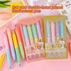 4Pcs Dual-Tip Cat Paw Highlighter with Stamp & Marker Cute Pastel Journaling Pen for Students Smooth Quick-Dry Fun School Supplies