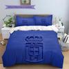 Real Oviedo Muster Bettwäsche Steppdecken-Set Heimdekoration Geschenk (1 Bettbezug + 2 Kissenbezüge (ohne Füllung))