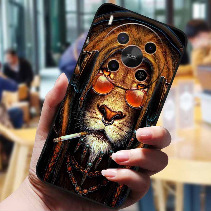 For ZTE Blade V70 Max Case NubiaV 70 Max Wolf Lion Cartoon Silicone TPU Phone Cover For Nubia V70 Max Soft Protective Funda Para