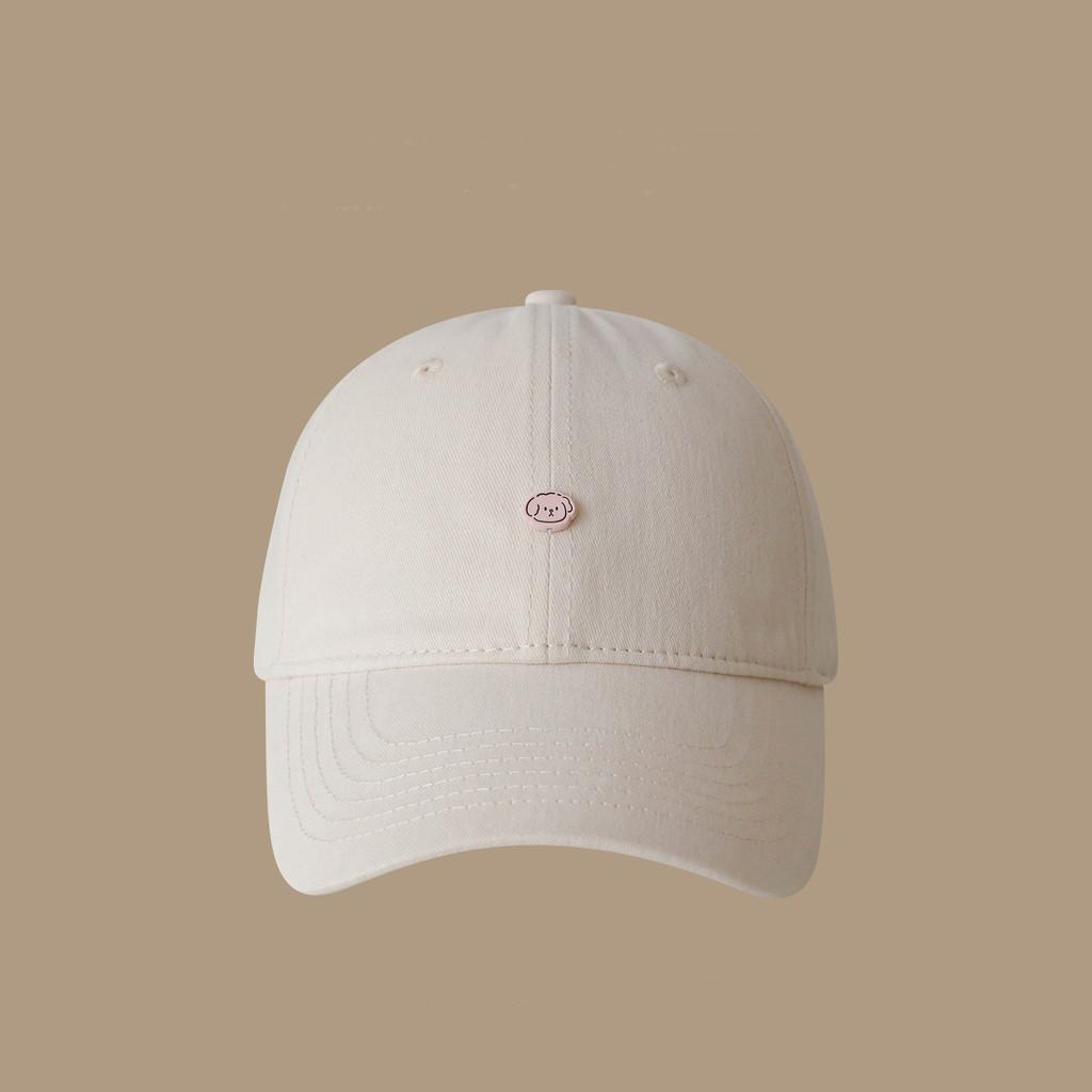 

Cap Baseball Simple With Solid Color Design And Puppy Decoration Daily For
