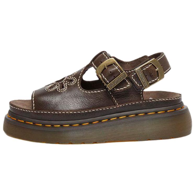 

Доктор. Martens Dunnet Кожа Элегантные Модные Сандалии на одном ремешке Женские сандалии Коричневые 40526200 38