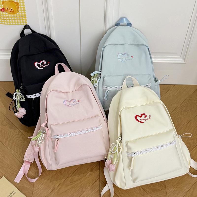 Schoolbag Japanese ins small fresh casual girl backpack high value junior high school niche tidal design teen schoolbag