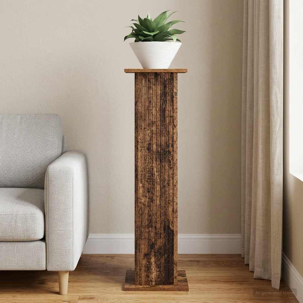 Plant Stand Reclaimed Wood Look 30.5 X 30 X 100.5 Cm Engineered Wood