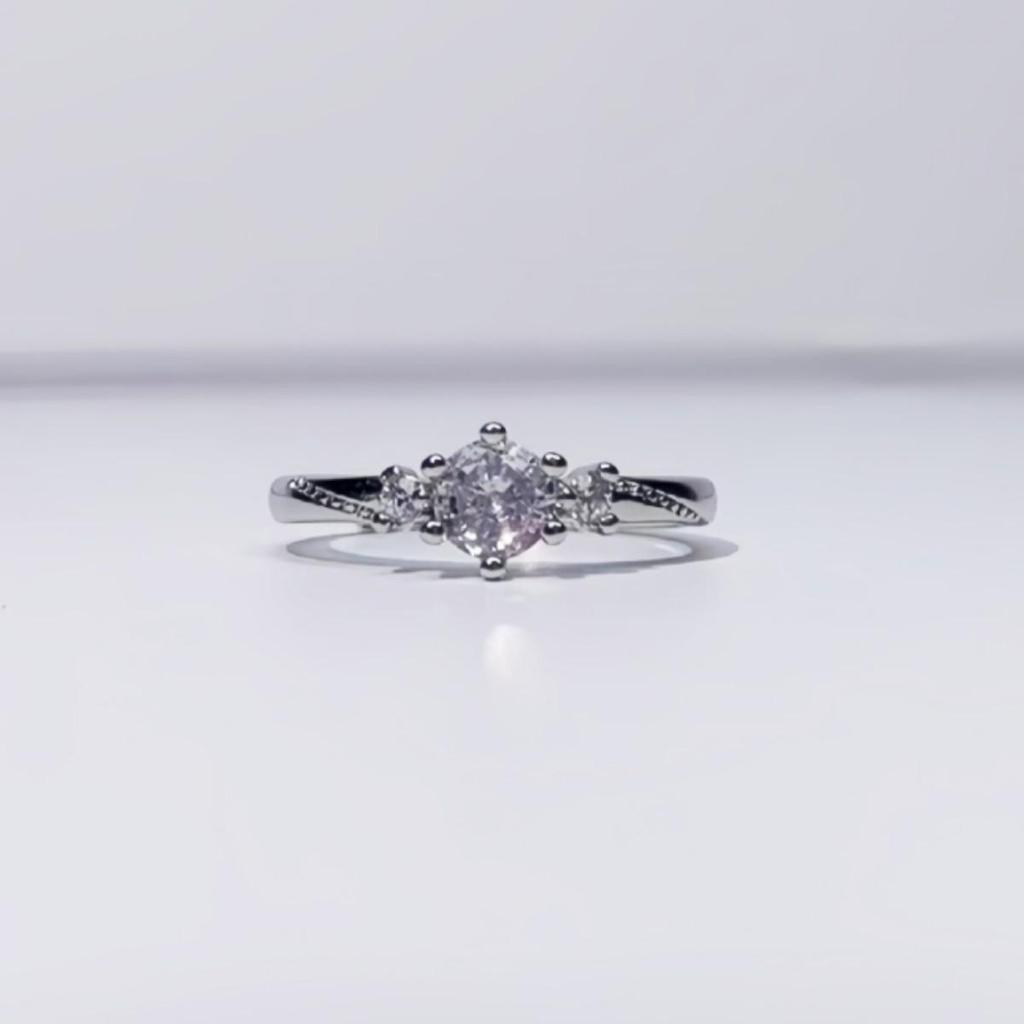Korean Style First Love Inlaid Stone Luxury Open Ring
