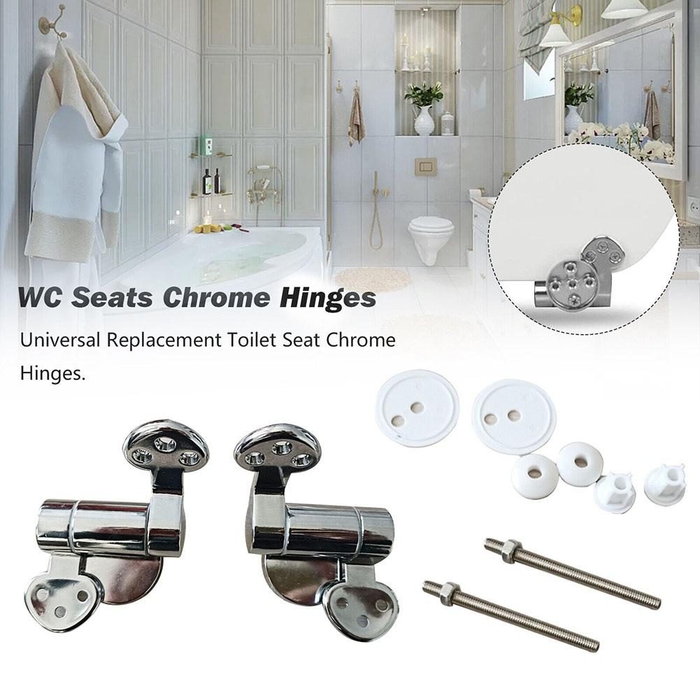 2Pcs Zinc Alloy Toilet Slow-Down Hinge Replacement For Wooden Toilet Adjustable Pew Hinges Connecting Cover Slow-down Fittings