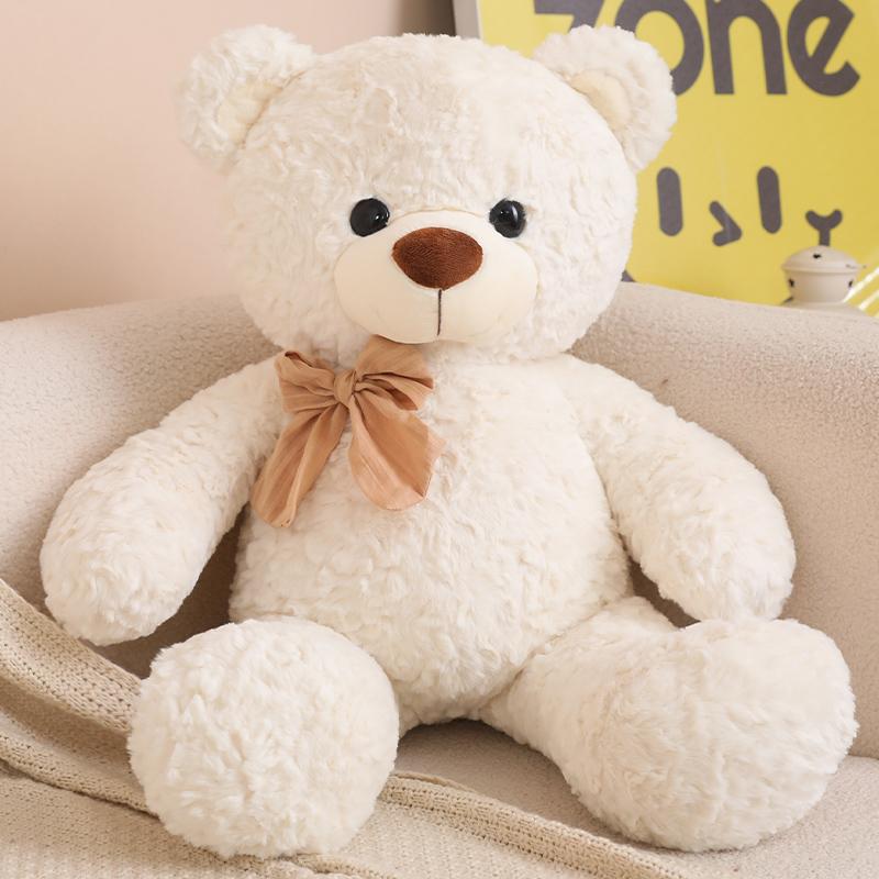 Soft Bear Plush Toys White Pink Brown Bear Super Charming Huggable Pillow Stuffed Cartoon Animal Cushion Children Birthday Gift