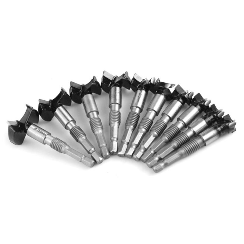 10Pcs Carbide Woodworking Drill Bits Set Thread Drilling Cutting Tool Extension Bar Woodworking Limiter Woodworking Drill Bit