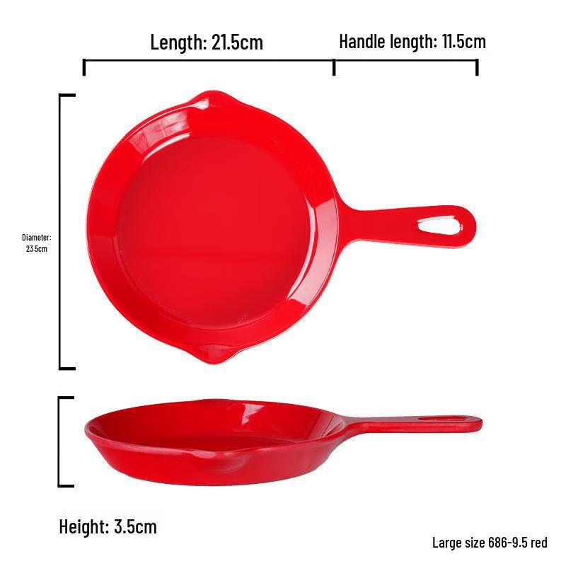 

Heli Commercial Melamine Dinner Plates with Handle (Set of 10)