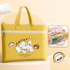 Double Layer Tote School Bag Canvas File Bag Cute A4 File Bag  Learning Supplies