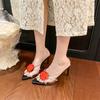 Designer Sandals for Women 2025 Summer New High Heeled Sandals Elegant Pointed Open Toe Sandal Fashion Flower Sandals for Women