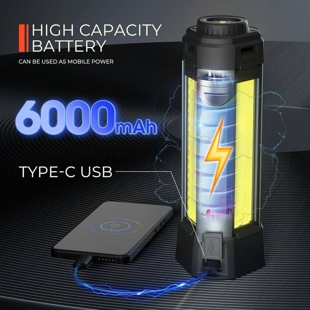 High Lumen COB LED Camping Light: Retractable Pole & Bracket for Outdoor Fishing, Multi-functional Use