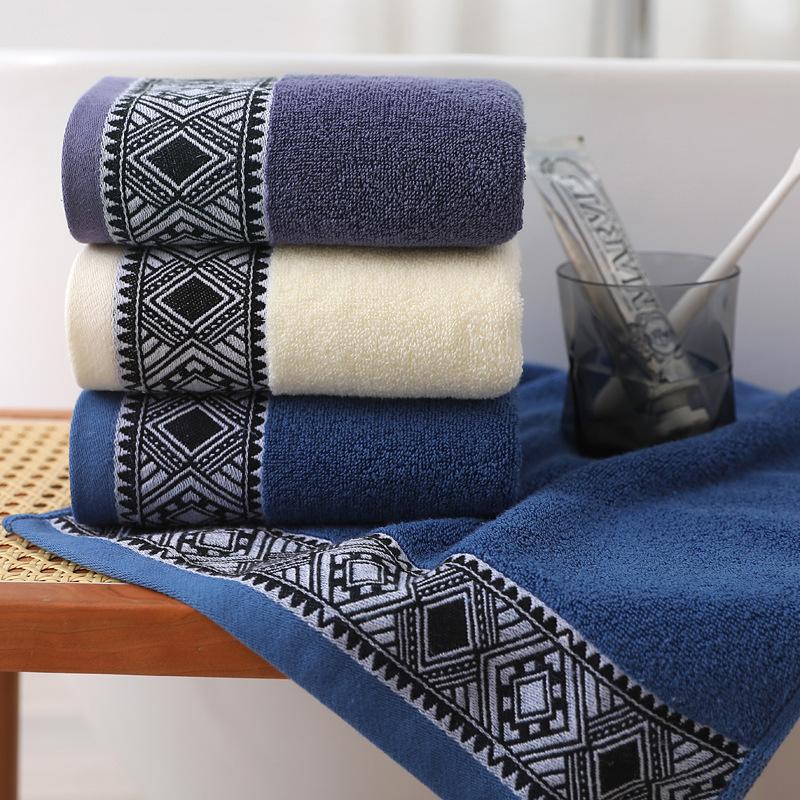 100% Cotton Embroidered Face Towel Luxury Shower Hotel Bath Towels Bathroom Set Soft and Highly Absorbent Turkish Towel Gym