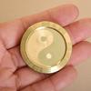 Coins Fidget Slider Funny Chinese Characters Taiji Solid Brass Round Bring Good Luck Portable Stress Relief Lucky Coins Spinner Toy Adults Gift