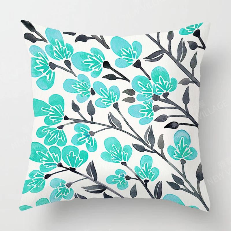 Home Decor Colorful Floral & Nature Pattern Pillow Covers Pattern Cushion Cover Suitable for Sofa Bedroom Car Pillow Cover