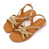 Chomy geflochtene flache goldene Sandalen Damen LES TROPEZIENNES PAR M.BELARBI