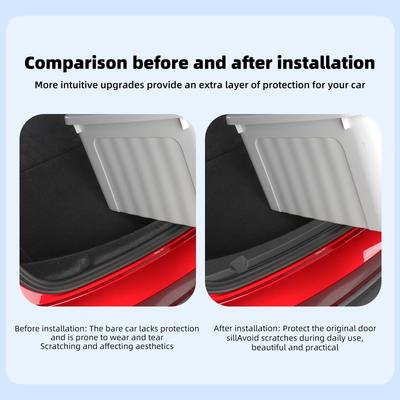 Voor Tesla Model 3 Highland Achterklep Drempelbeschermer Strip TPE Achterbagageruimte Bumper Drempelhoes Model 3 2025 Binnenbeschermer Achterklep