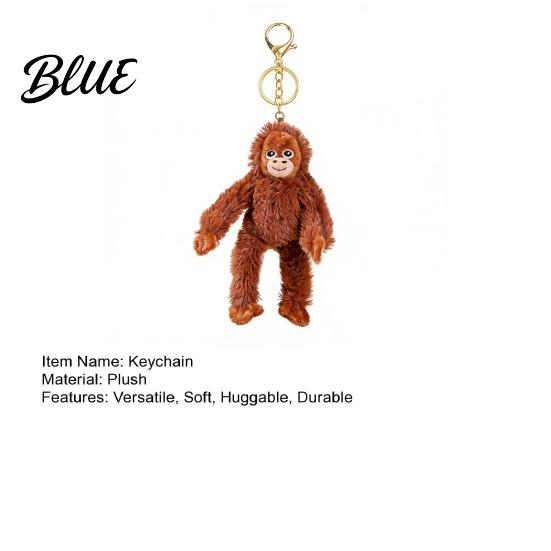 Comfort Buddy Keychain Monkey Plush Soft Stuffed Animal Keyrings with Long Arm Cute Zoo Toy Hanging Dolls for Bags Backpacks Novelty Gift Kids Lovers