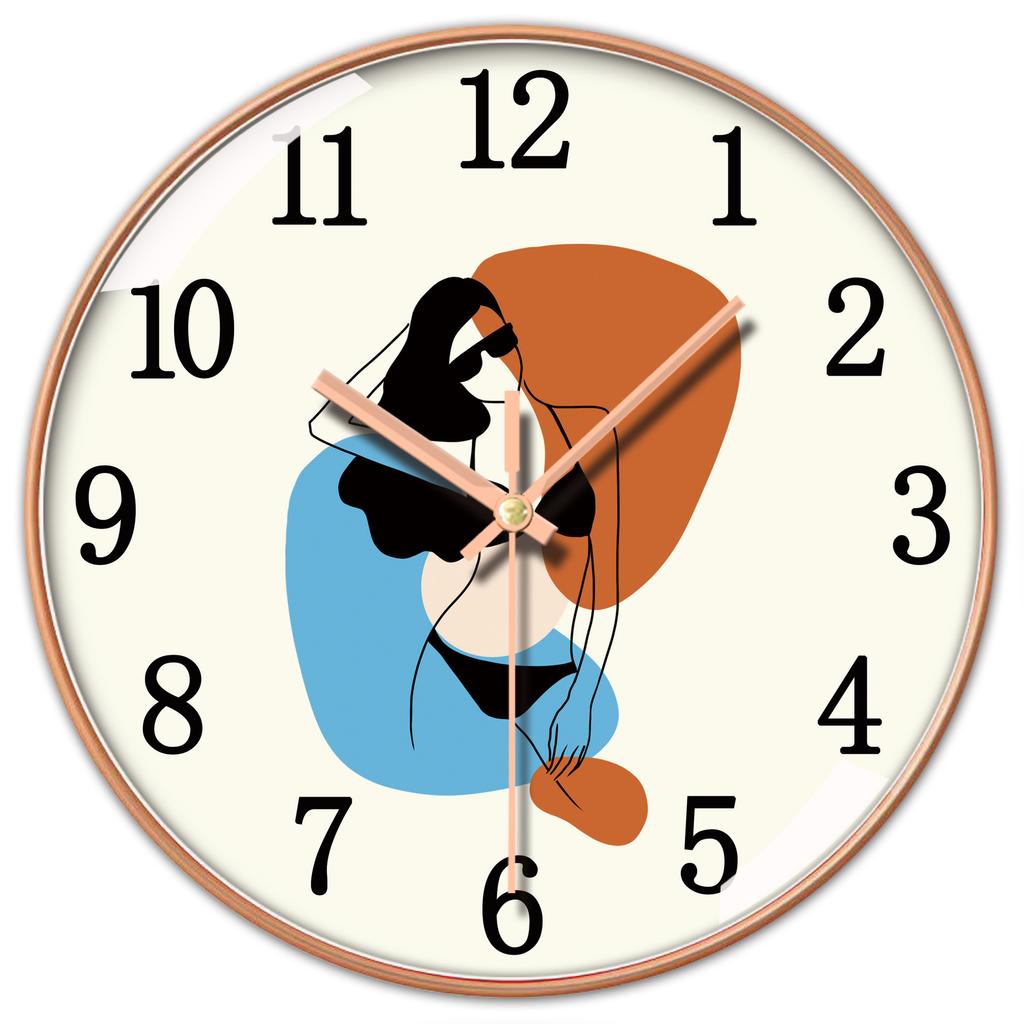 10 Zoll 25 Zentimeter Minimalistische Heim Stille Modeuhr Kreative Schlafzimmerdekoration Personalisierte Leichte Luxus Wanduhr