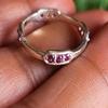 Natural Rubellite Garnet Gemstone  925 Sterling Silver Ring 7.5 US, Gift Ring