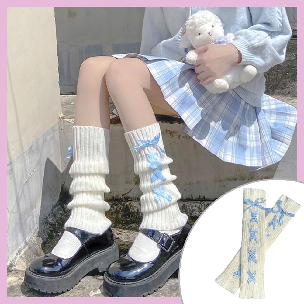 XiTren School Loose Knit Leg Warm Socks for Middle and High School Perfect for Indoor Solid Color Socks, Warmers, Knee-High Girls, Stretchy, School,