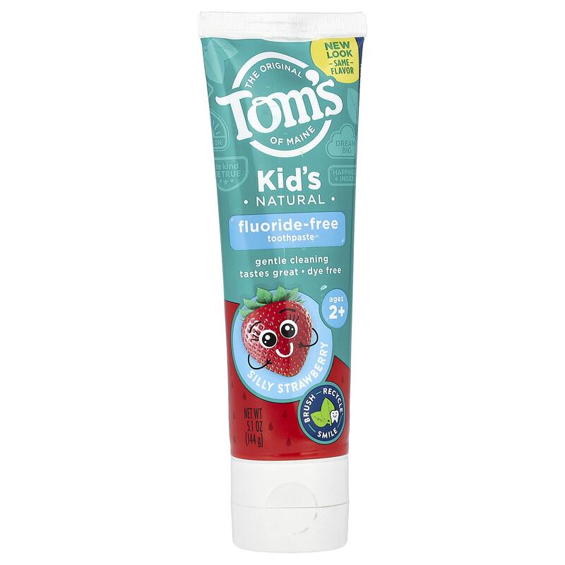 Kid's Natural Toothpaste, Fluoride-Free, Ages 2+, Silly Strawberry, 5.1 oz (144 g)