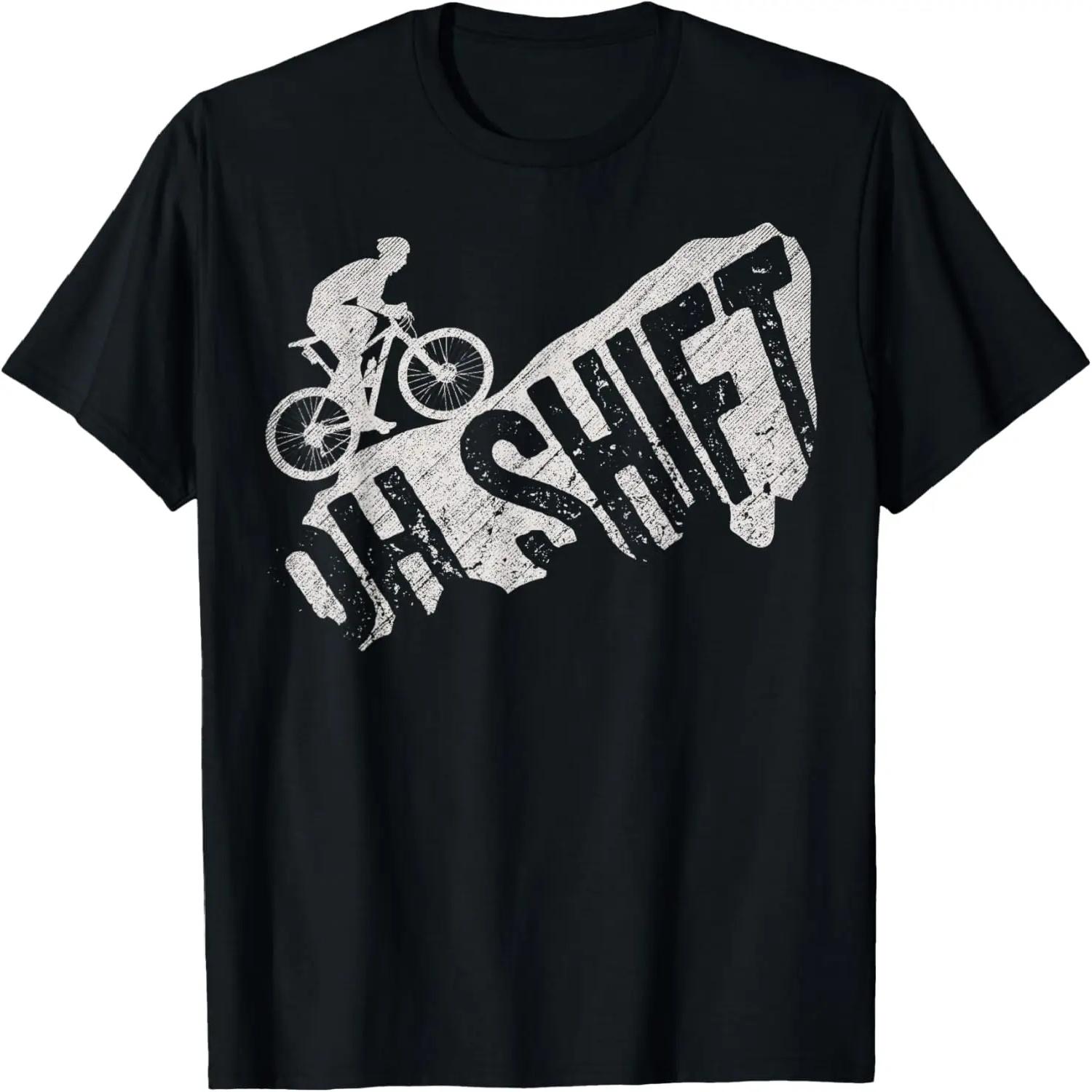 Oh Shift Mountain Biking Bicycle Bike Rider Cyclist Funny T-Shirt S чёрный