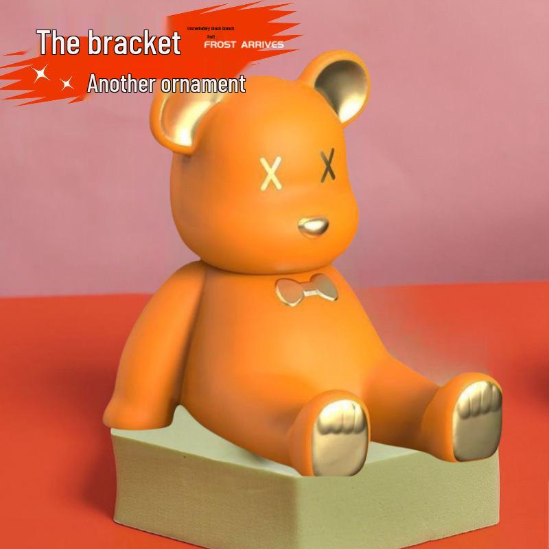 

Strawberry Bear Husky Tablet Stand: Cute Cartoon Dog Ornament for Lazy Person s Desktop Decor.