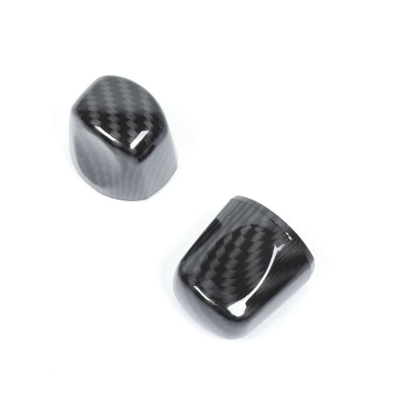 NHAUTP 2Pcs/set ABS Carbon Fiber Grain Turn Signal/Wiper Control Lever Decoration Cover For Suzuki Jimny 2015- Car