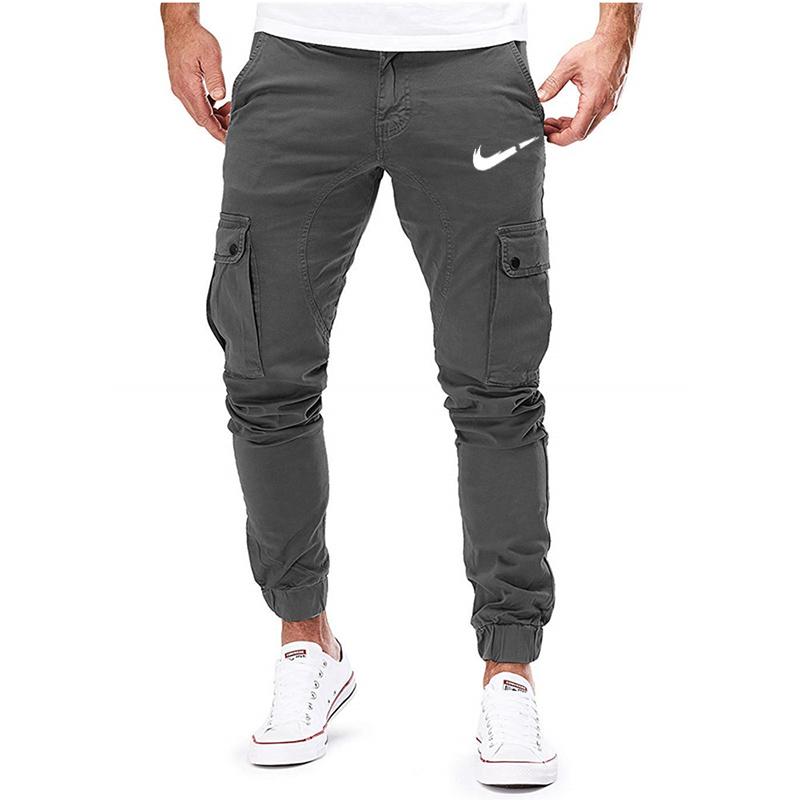 Pantaloni cargo da uomo Pantaloni cargo in cotone elasticizzato in vita taglie forti Pantaloni da lavoro multi tasche maschili Pantaloni da esterno casual da uomo
