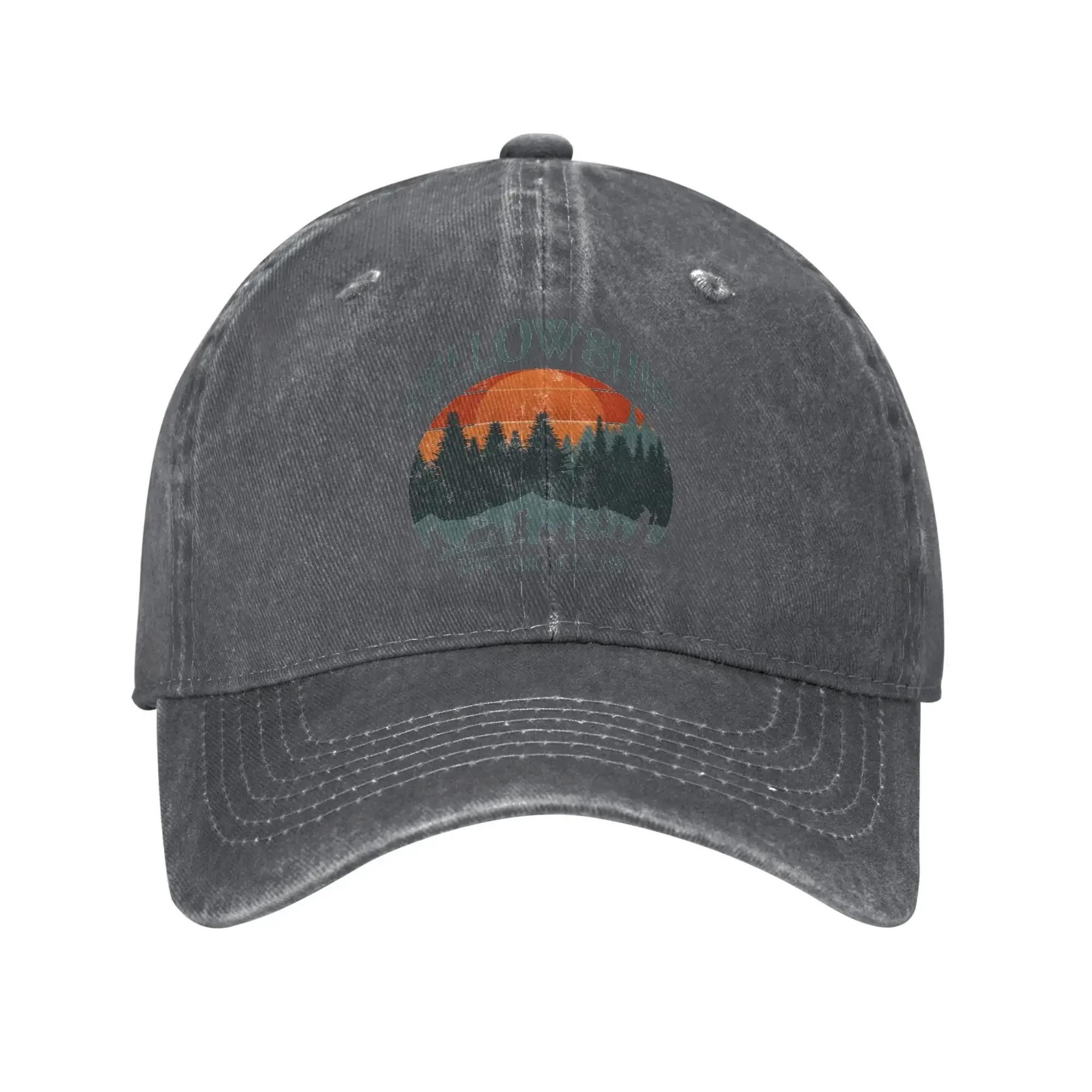 Vintage Fellowship Hiking Club T-The L-Lords of the R-Rings Baseball Cap Unisex Distressed Cotton Headwear Outdoor Fit Hats Cap One Size