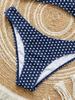Polka Dot Stripe Print Low Waist Sexy Two Piece Bikini Set Comfortable Versatile