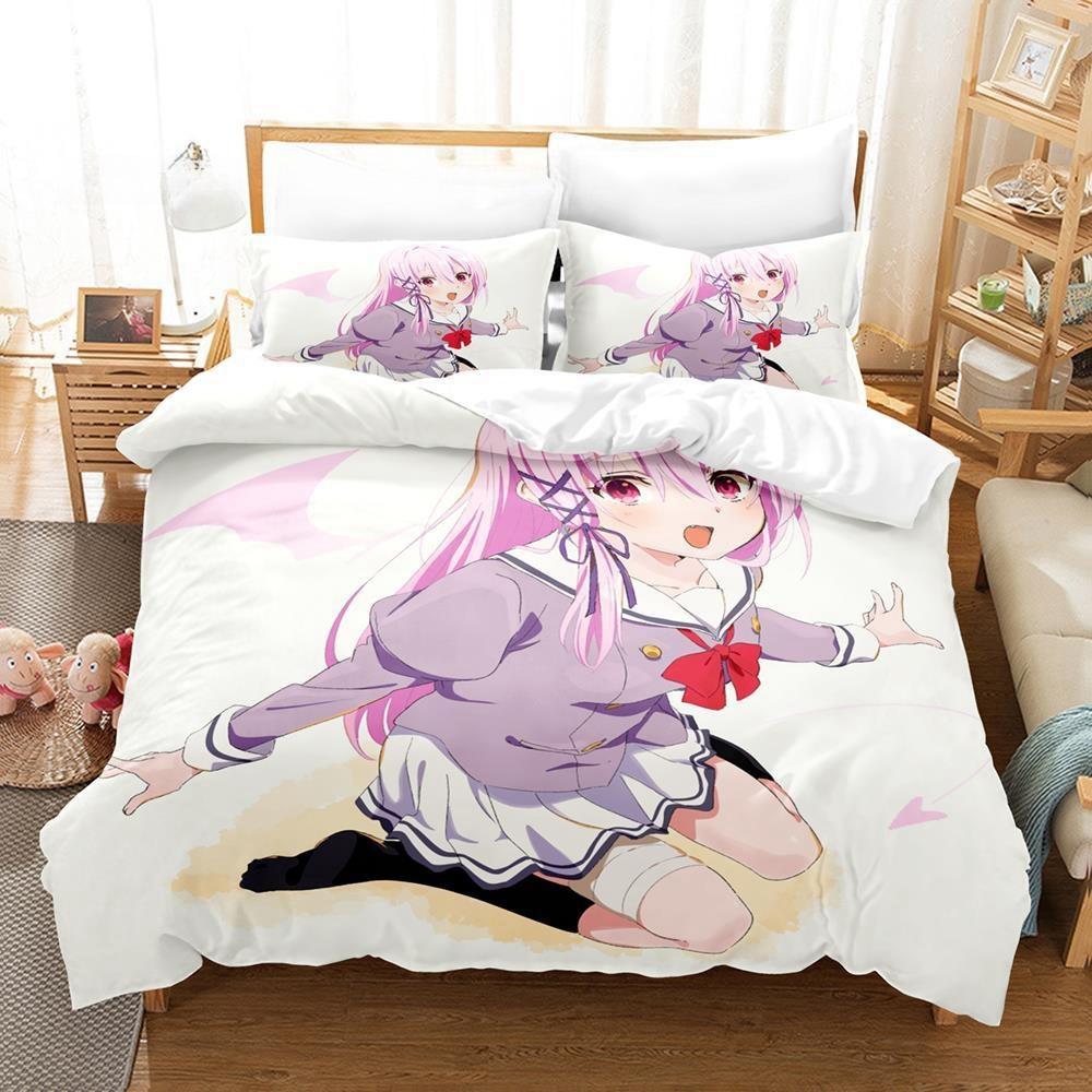 3D Print Anime Bed Sheet Set Anime Engage Kiss Bedding Set Single Twin Full Queen King Size Bed Set Teenager Bedroom